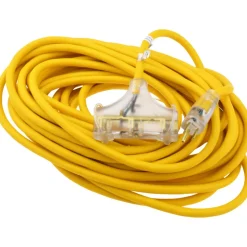 50', 12/3 Gauge/Conductors, Yellow Indoor & Outdoor Extension Cord
