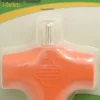 3 Outlets, 125 VAC, 15 Amp, Orange, Triple Tap Plug In Adapter