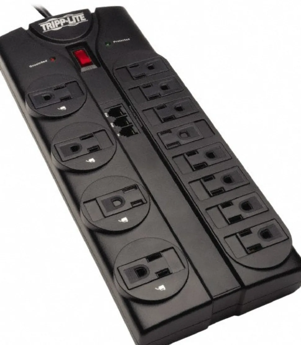 12 Outlets, 120 VAC15 Amps, 8' Cord, Power Outlet Strip