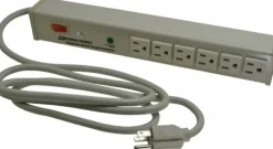 6 Outlets, 120 Volts, 15 Amps, 6' Cord, Power Outlet Strip