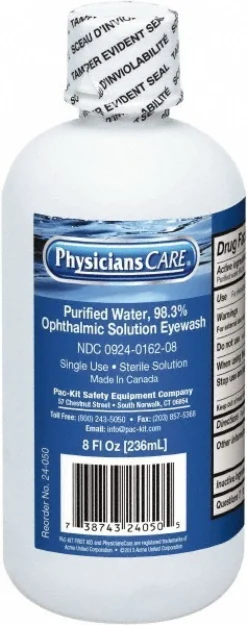 16 oz, Disposable Eyewash Single Refill Station