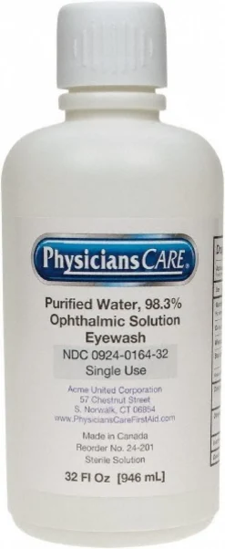 32 oz, Disposable Eyewash Single Refill Station