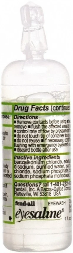 4 oz, Personal Disposable Eyewash Bottle