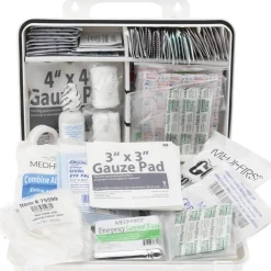 126 Pc First Aid First Aid Kit for 25: Portable, ANSI 2021 Class A