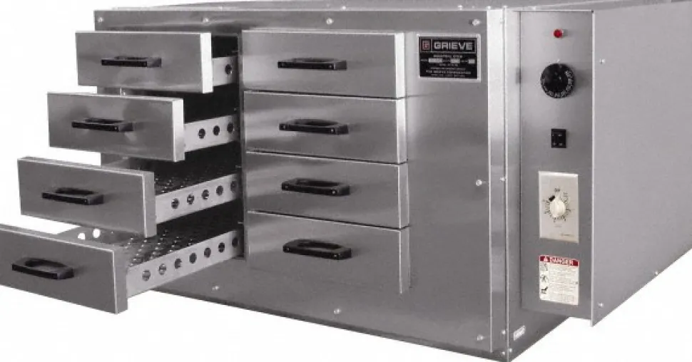 1 Phase, 11-3/4 Inch Inside Width x 25 Inch Inside Depth x 2 Inch Inside Height, 350°F Max, Portable Heat Treating Bench Oven with Drawers