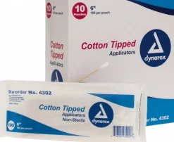 1000 Qty 1 Pack Single Ended Cotton Tip Applicator
