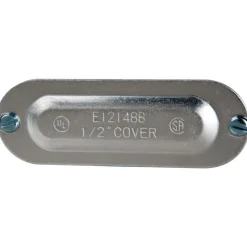 1/2" Trade, Aluminum Conduit Body Cover Plate