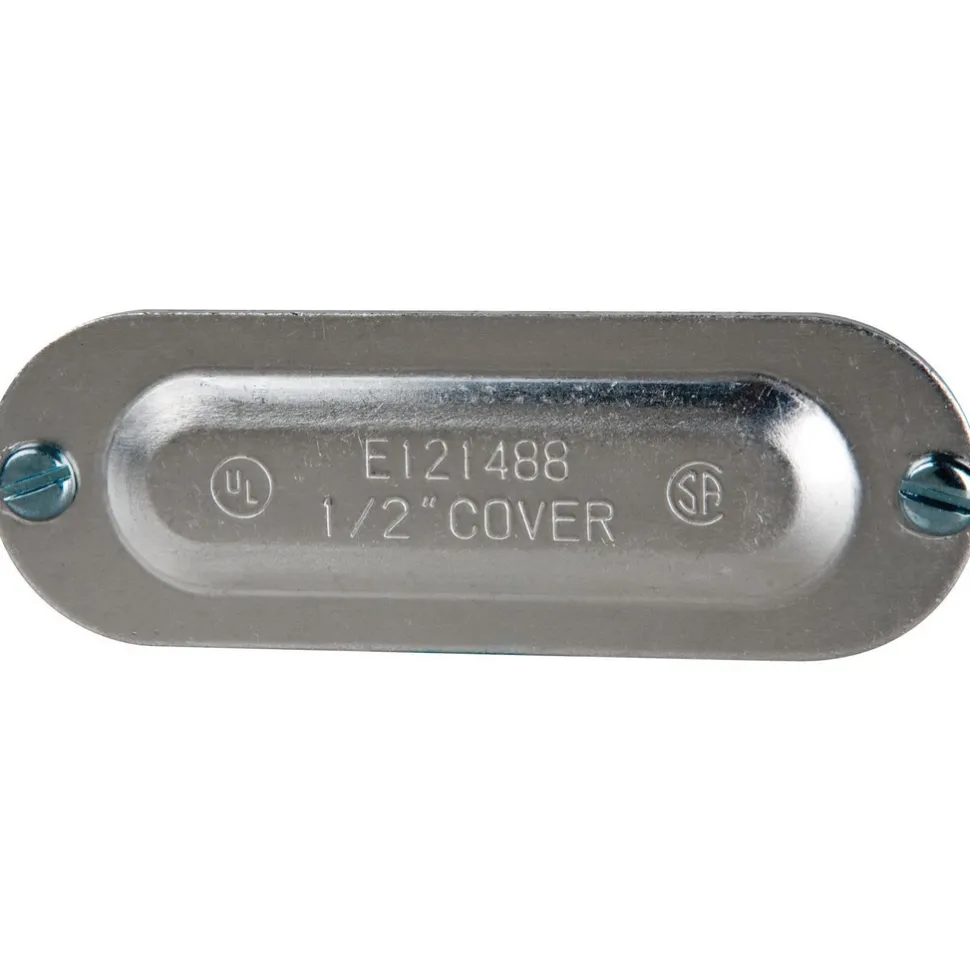 1/2" Trade, Aluminum Conduit Body Cover Plate