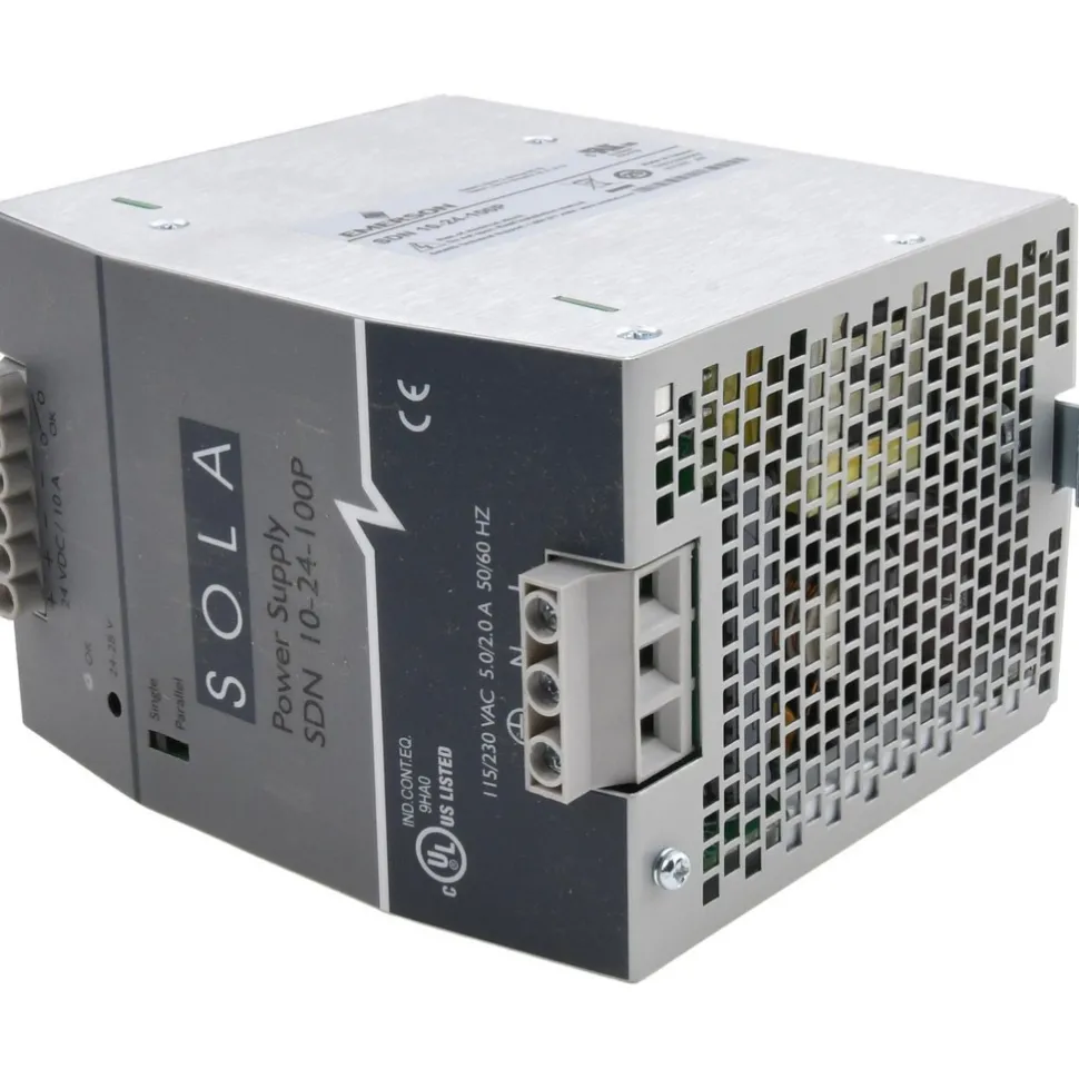 240 Watt, 10 Amp, 230 VAC Input, 24 VDC Output, DIN Rail Power Supply