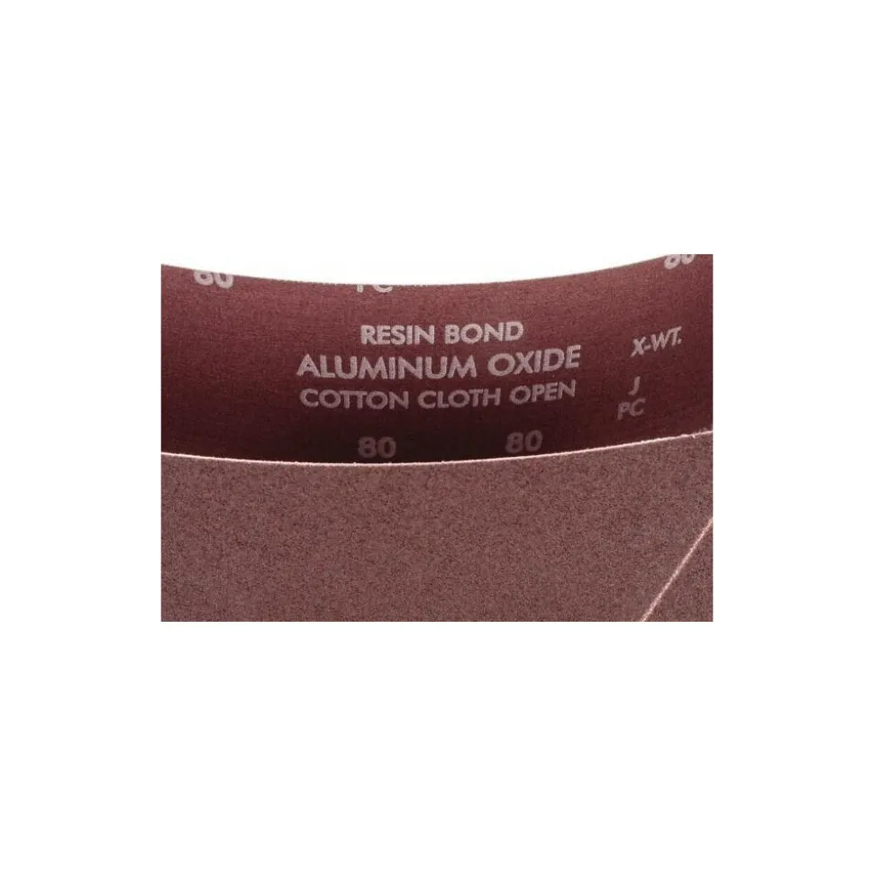 Abrasive Belt: 6" Wide, 48" OAL, 80 Grit, Aluminum Oxide