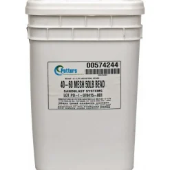 Abrasive Blasting Media: Coarse Grade, Smooth, Glass Bead