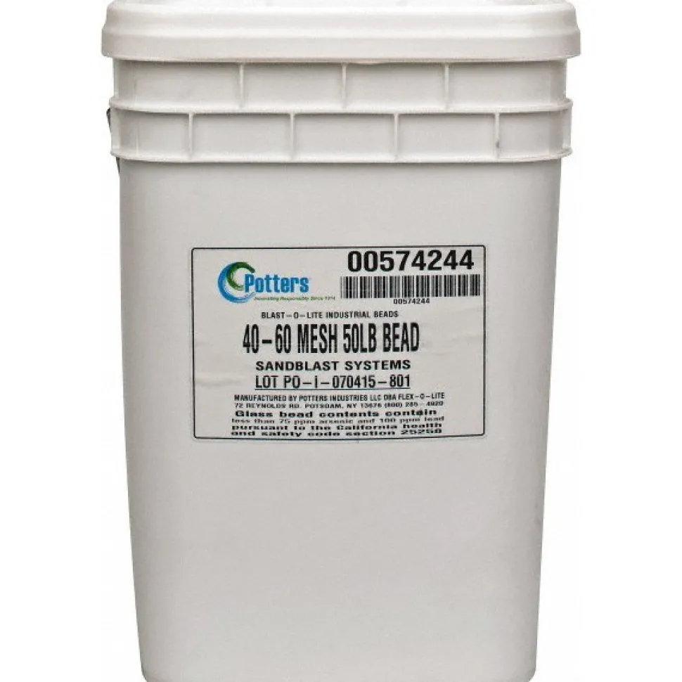 Abrasive Blasting Media: Coarse Grade, Smooth, Glass Bead