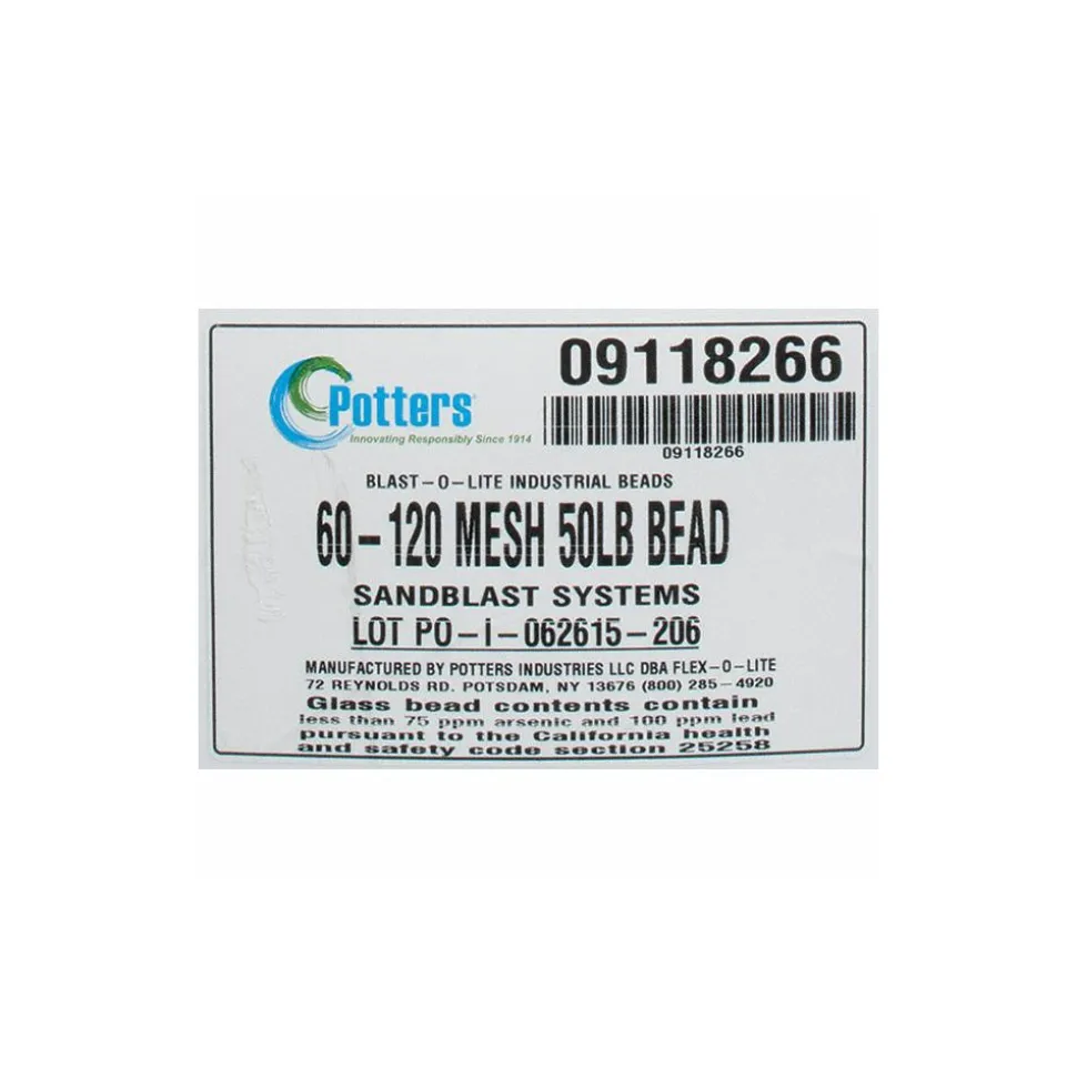 Abrasive Blasting Media: Medium Grade, Smooth, Glass Bead