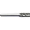 Abrasive Burr: SA-3, 3/8" Cut Dia, Cylinder With Flat End, Double Cut