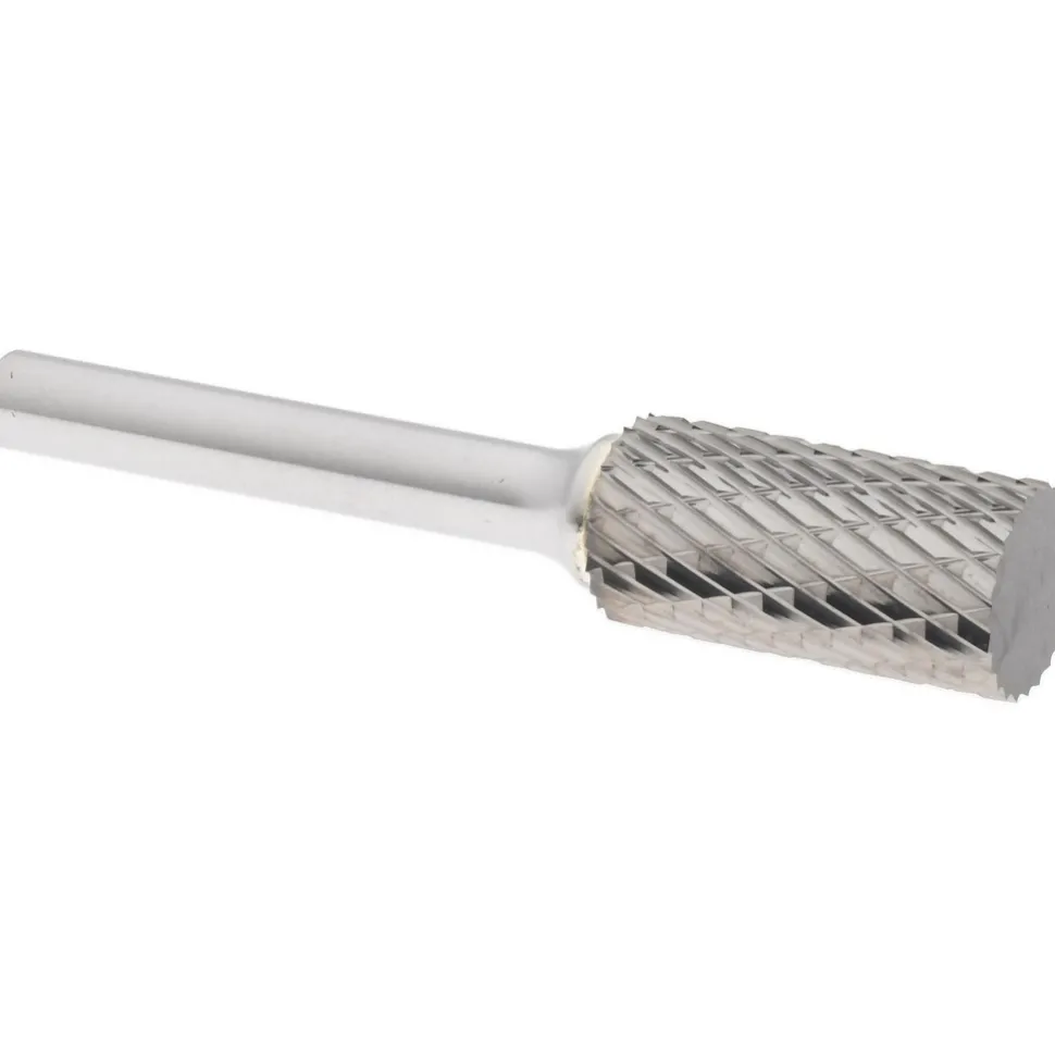 Abrasive Burr: SA-5DC-CCS2A, 1/2" Cut Dia, Cylinder With Flat End, Double Cut