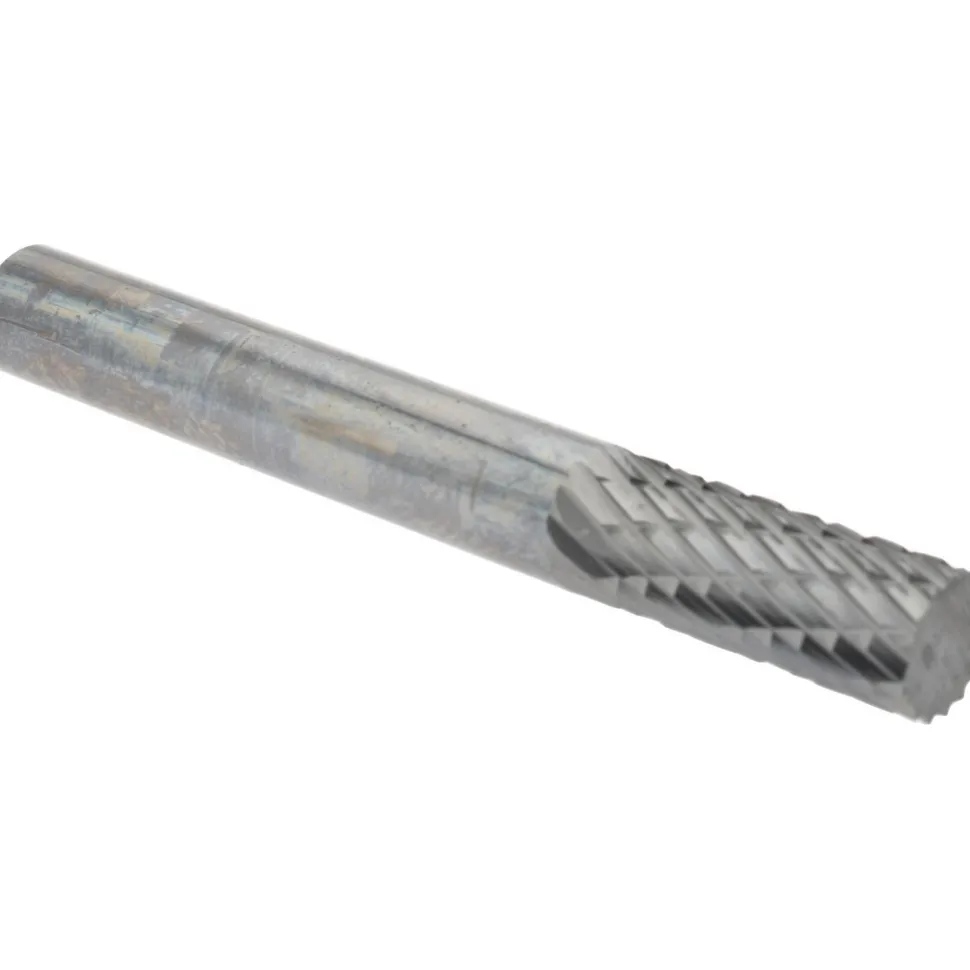 Abrasive Burr: SA-1DC-CCS2A, 1/4" Cut Dia, Cylinder With Flat End, Double Cut