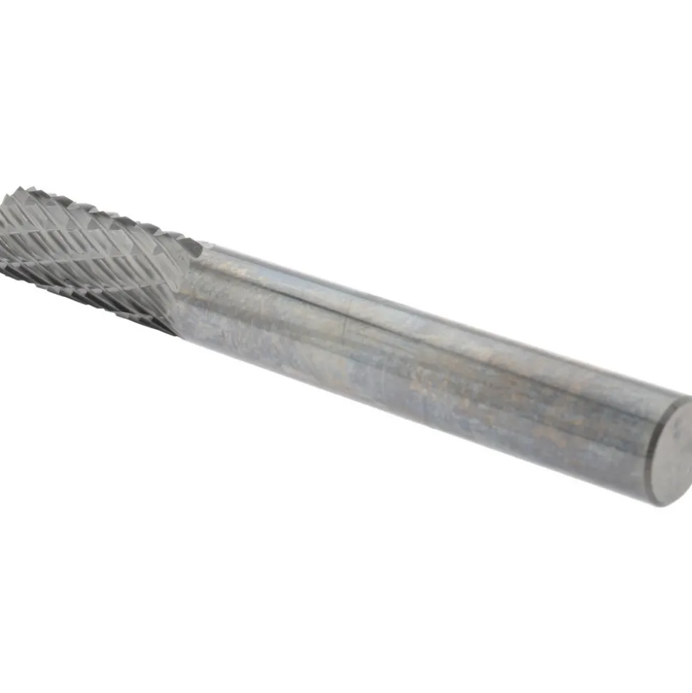Abrasive Burr: SA-1DC-CCS2A, 1/4" Cut Dia, Cylinder With Flat End, Double Cut