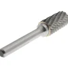 Abrasive Burr: SB-5, 1/2" Cut Dia, Cylinder With End Cut, Double Cut