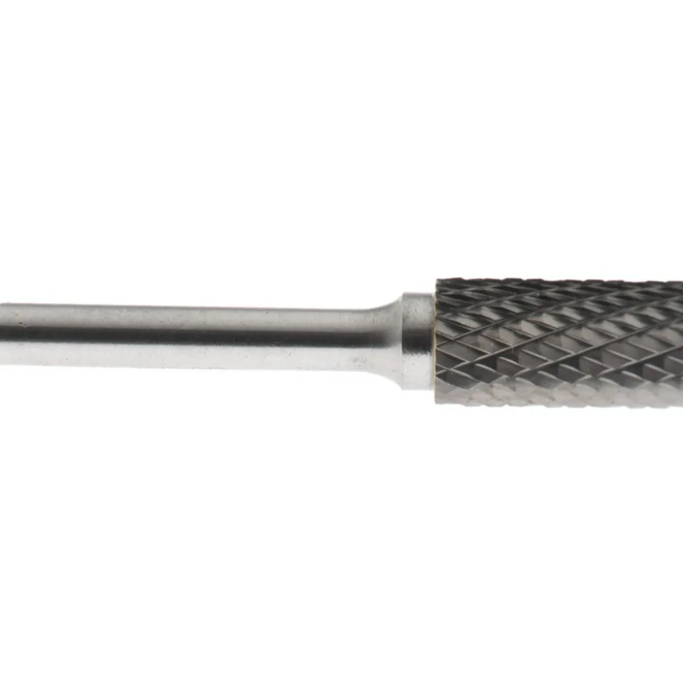 Abrasive Burr: SB-5, 1/2" Cut Dia, Cylinder With End Cut, Double Cut