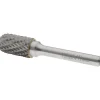 Abrasive Burr: SC-5, 1/2" Cut Dia, Cylinder With Radius End, Double Cut