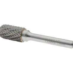 Abrasive Burr: SC-5, 1/2" Cut Dia, Cylinder With Radius End, Double Cut