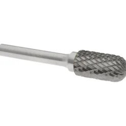 Abrasive Burr: SC-5, 1/2" Cut Dia, Cylinder With Radius End, Double Cut