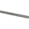 Abrasive Burr: SC-42, 1/8" Cut Dia, Cylinder With Radius End, Double Cut