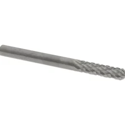 Abrasive Burr: SC-42, 1/8" Cut Dia, Cylinder With Radius End, Double Cut