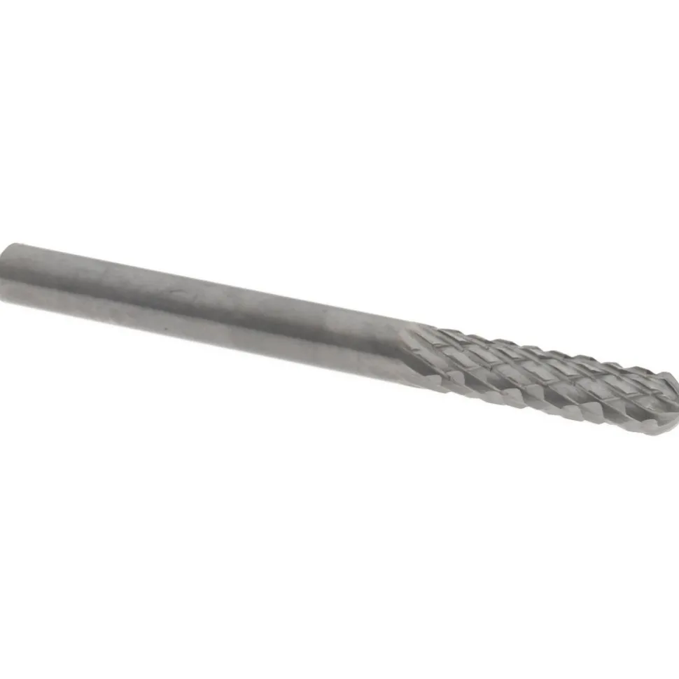 Abrasive Burr: SC-42, 1/8" Cut Dia, Cylinder With Radius End, Double Cut