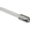 Abrasive Burr: SC-3DC-CCS2A, 3/8" Cut Dia, Cylinder With Radius End, Double Cut