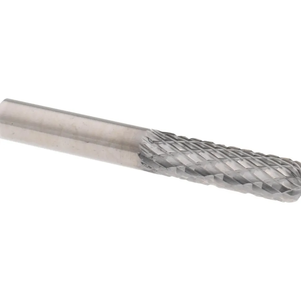Abrasive Burr: SC-1L, 1/4" Cut Dia, Cylinder With Radius End, Double Cut