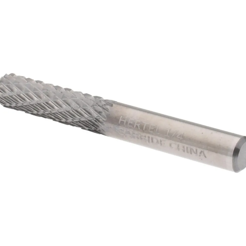 Abrasive Burr: SC-1L, 1/4" Cut Dia, Cylinder With Radius End, Double Cut