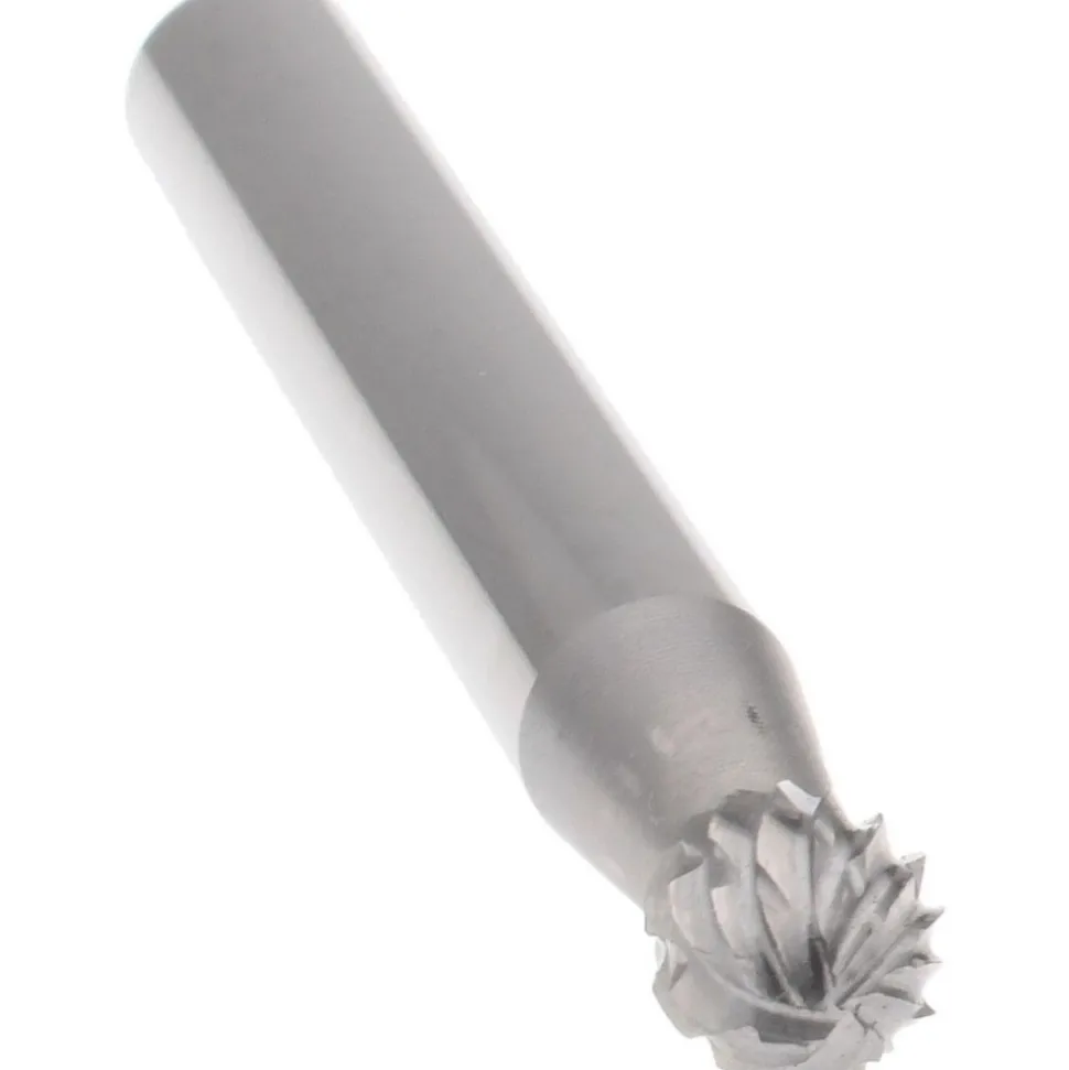 Abrasive Burr: SD-1, 1/4" Cut Dia, Ball, Double Cut