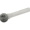 Abrasive Burr: SD-5, 1/2" Cut Dia, Ball, Double Cut