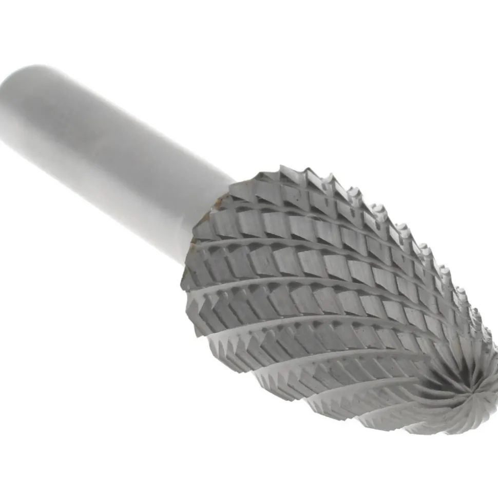 Abrasive Burr: SF-5, 1/2" Cut Dia, Tree With Radius End, Double Cut