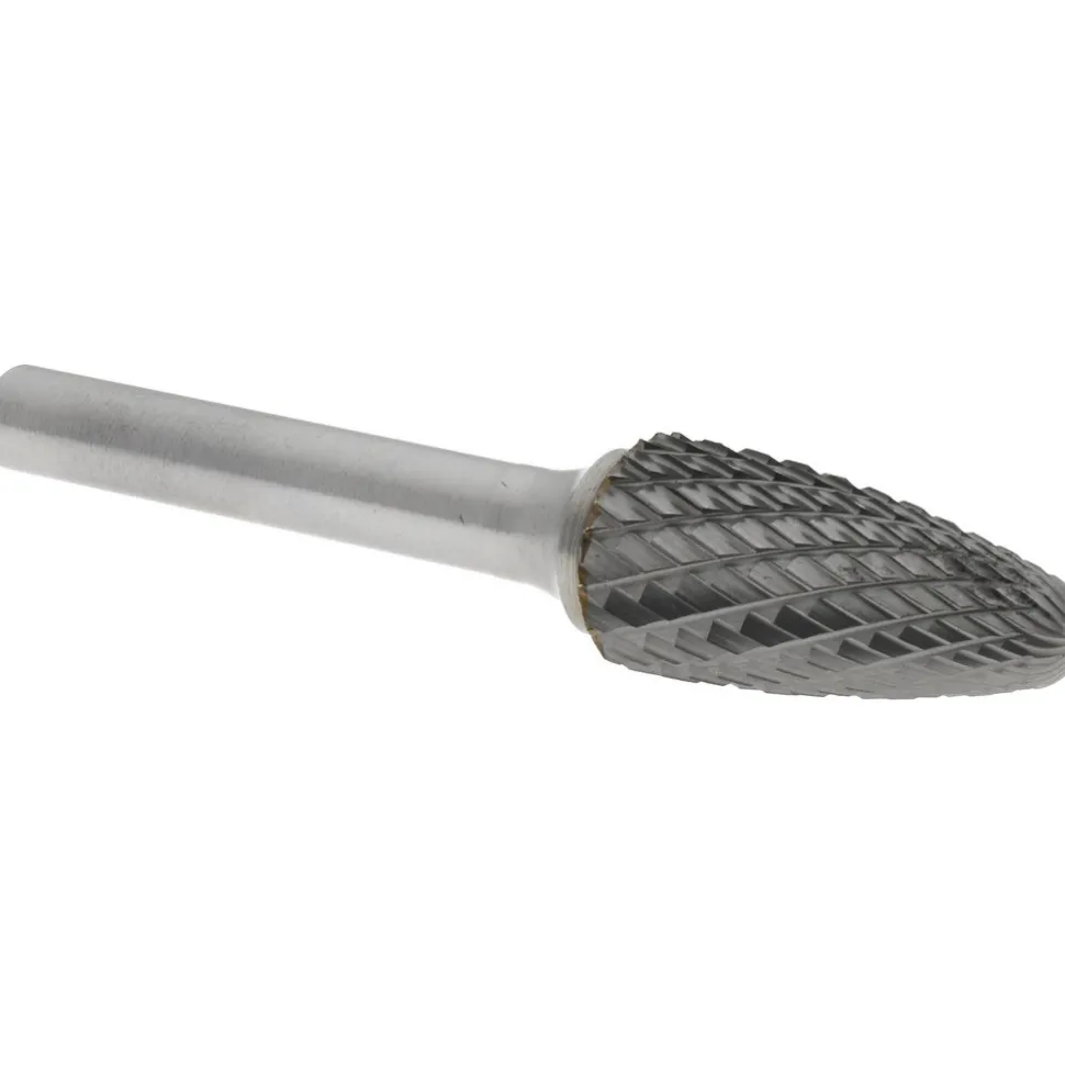 Abrasive Burr: SF-5, 1/2" Cut Dia, Tree With Radius End, Double Cut