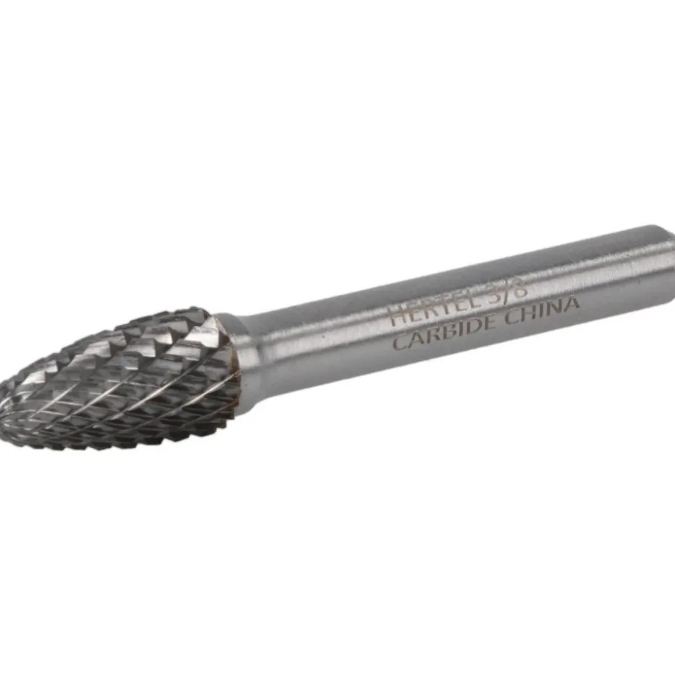Abrasive Burr: SF-3, 3/8" Cut Dia, Tree With Radius End, Double Cut