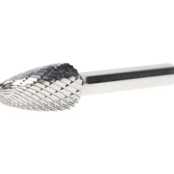 Abrasive Burr: SF-5DC-CCS2A, 1/2" Cut Dia, Tree With Radius End, Double Cut