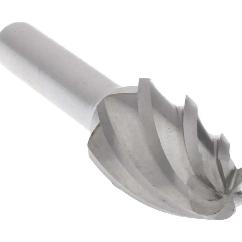 Abrasive Burr: SF-5NF, 1/2" Cut Dia, Tree With Radius End, Aluma Cut