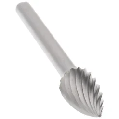 Abrasive Burr: SG-51, 1/4" Cut Dia, Tree With Pointed End, Single Cut
