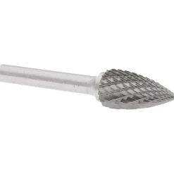 Abrasive Burr: SG-5, 1/2" Cut Dia, Tree With Pointed End, Double Cut