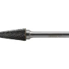Abrasive Burr: SL-4, 1/2" Cut Dia, Taper With Radius End, Double Cut