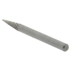 Abrasive Burr: SM-42, 1/8" Cut Dia, Cone With Point End, Single Cut