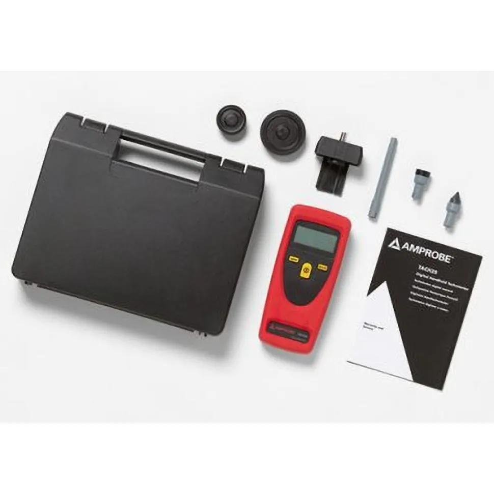 Accurate up to 0.02%, Contact and Noncontact Tachometer