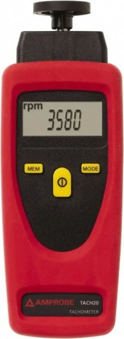 Accurate up to 0.02%, Contact and Noncontact Tachometer
