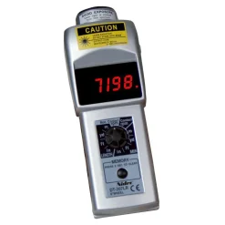 Accurate up to 0.006 +/- 1% Digit (6 RPM Max) (25,000 to 99,999 RPM), 1 RPM Resolution, Contact and Noncontact Tachometer