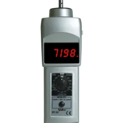 Accurate up to 0.006 +/- 1% Digit (6 RPM Max) (10,000 to 25,000 RPM), 0.001 RPM Resolution, Contact Tachometer