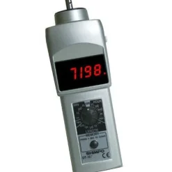 Accurate up to 0.006 +/- 1% Digit (6 RPM Max) (10,000 to 25,000 RPM), 0.001 RPM Resolution, Contact Tachometer