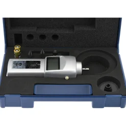 Accurate up to 0.006 +/- 1% Digit (6 RPM Max) (10,000 to 25,000 RPM), 0.001 RPM Resolution, Contact Tachometer