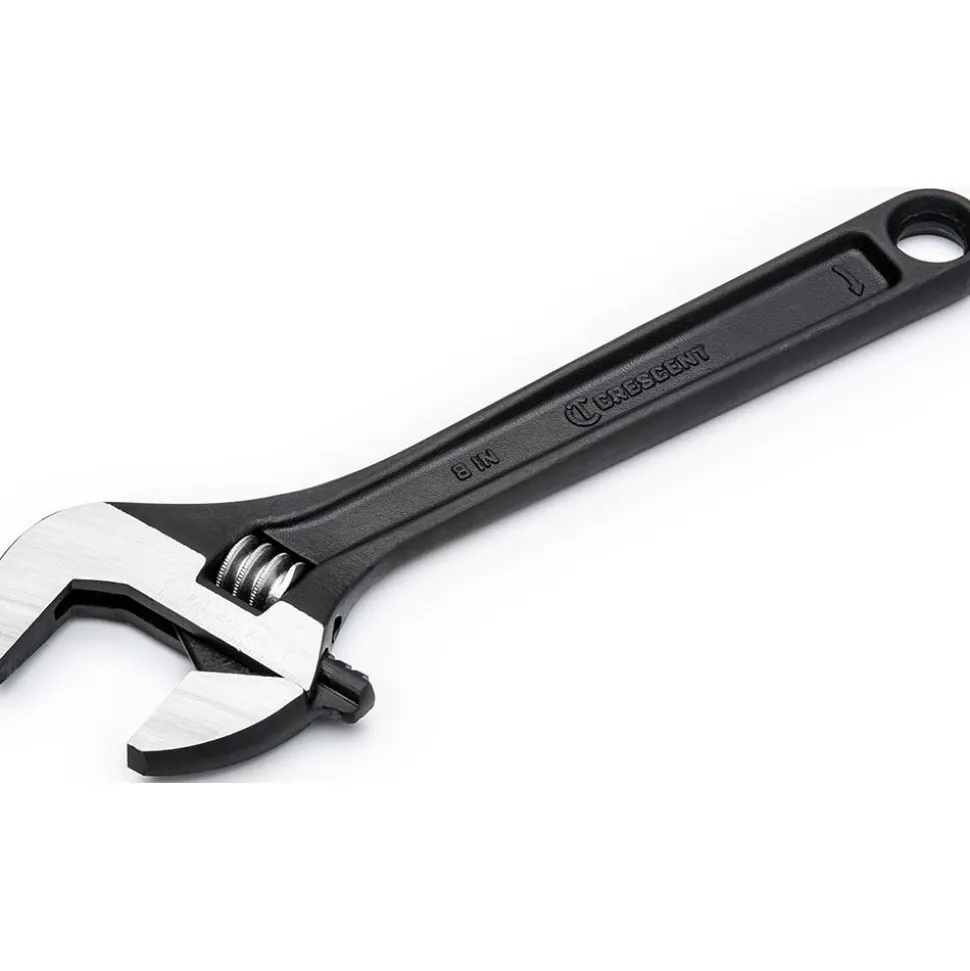 8" Adjustable Black Oxide Wrench - Bagged